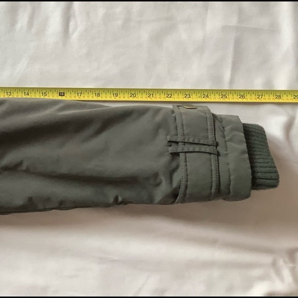 Halogen light army green fur trim hooded Parka Utility Jacket, size medium - Picture 5 of 8